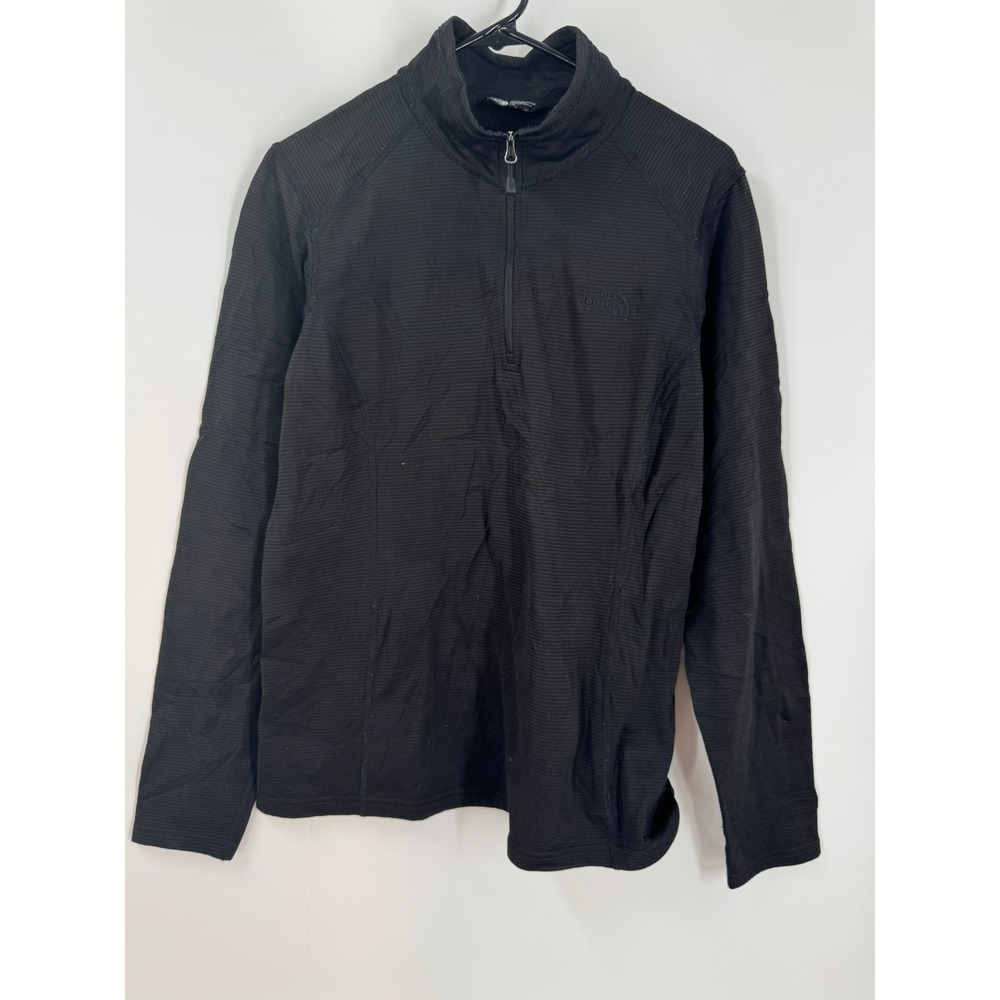 The North Face Women's Large Black Pullover Top Quarter Zip Athletic Long Sleeve - Picture 3 of 8